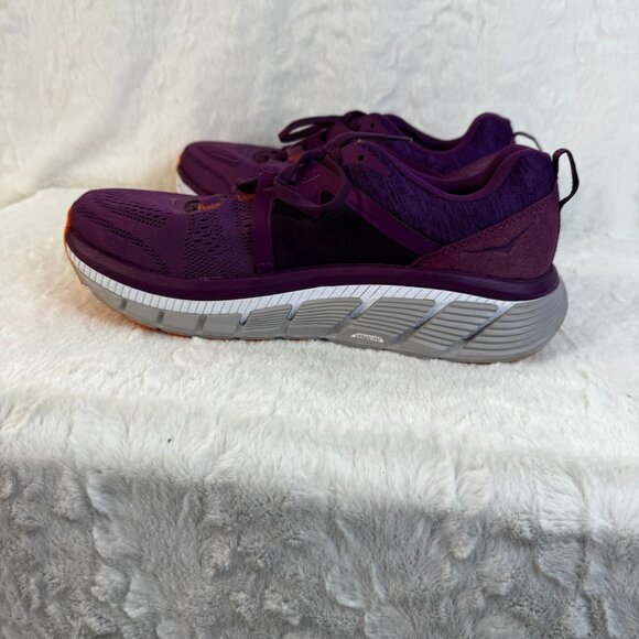 HOKA Gaviota 2 Road Running Grape Juice Bright Marigold Sneakers Sz 9.5 D (wide) - Picture 8 of 10